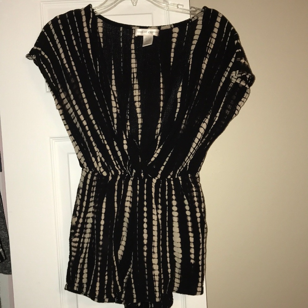Black and white romper